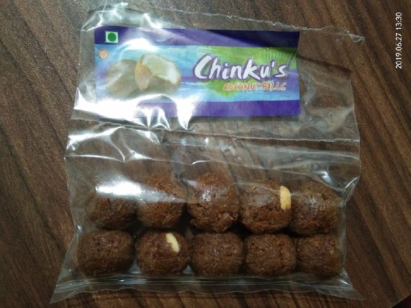 Organic Soft Chinku's Coconut Balls, for Home, Hotel etc., Form : Solid