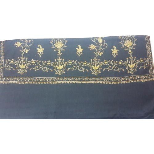 Embroidered Black Woolen Kashmiri Shawl, Occasion : Casual Wear