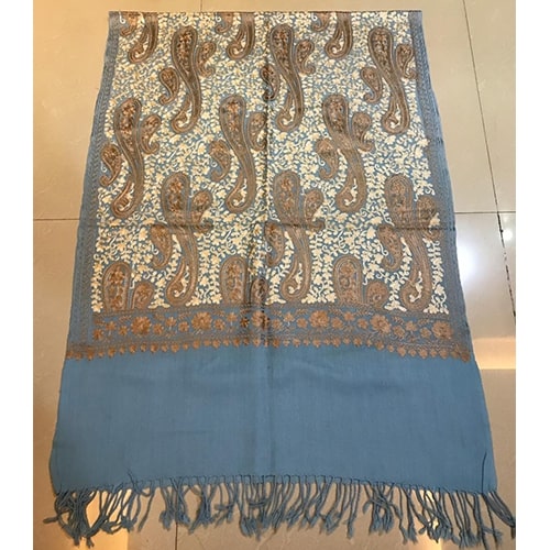 Casual Pashmina Kashmiri Silk Embroidered Stole