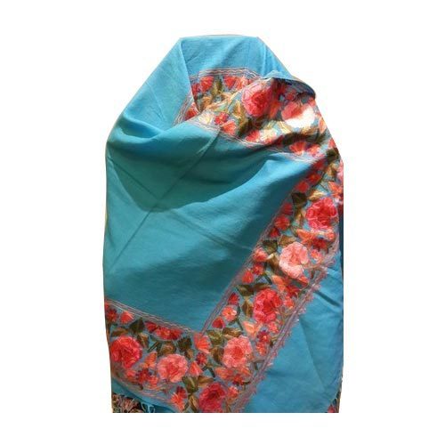 Sky Blue Pashmina Embroidered Stole