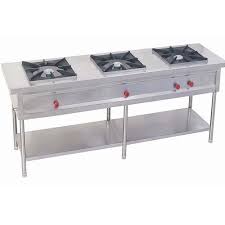 Stainless Steel burner cooking range, Color : Silver, Golden, Metallic Color