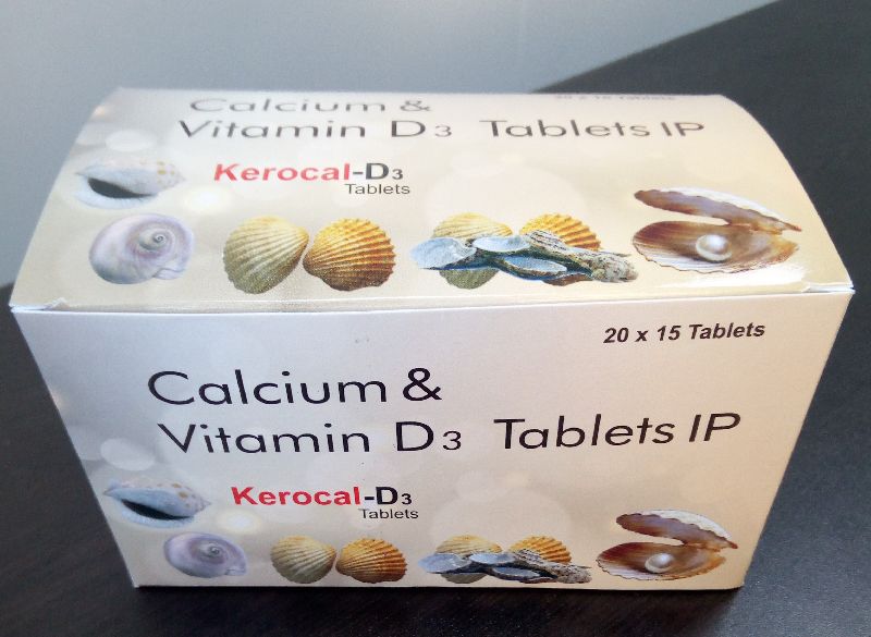 Kerocal-D3 Tablet, for Clinical, Hospital, Color : Blue