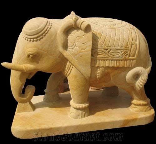 Sand Stone elephant, for Garden, Home, Office, Shop