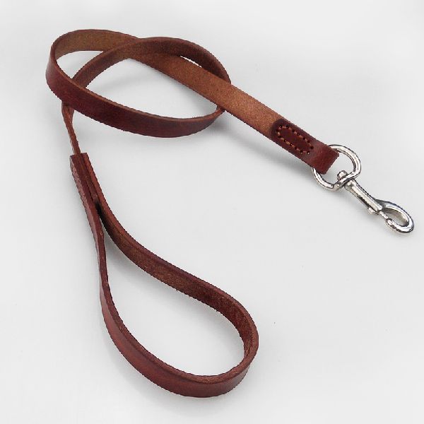 Eagle Dog Leather Leash, Color : Brown