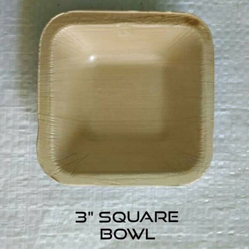 3 Inch Areca Leaf Square Bowl