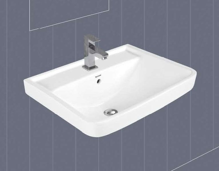 Riva Wall Hung Wash Basin, for Hotel, Restaurant, Size : 370x480x180 mm