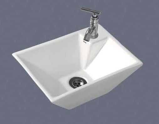 Sogo Wall Hung Wash Basin, for Home, Hotel, Restaurant, Size : 358x260x130 mm