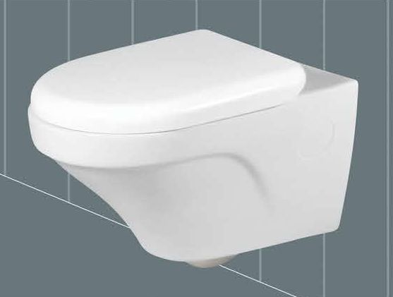 Rectangular Ceramic Polished Spice Wall Hung Toilet, for Plain, Feature : Durable, High Quality, Shiny Look