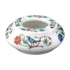 Oval Polished Marble Ashtray, for Smoking Use, Collecting Dust, Decoration, Size : 6