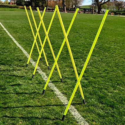 Round Plastic Slalom Poles, for Soccer Football Coaching, Length : 3-5 feet