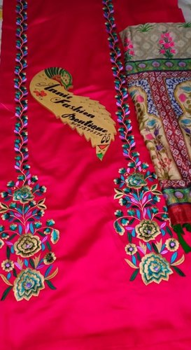 Ladies Unstitched Embroidered Suit