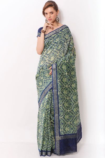 Designer Handloom Printed Saree