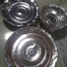 Silver laminated dona plate, for Event, Nasta, Party, Snacks, Utility Dishes, Size : Multisizes