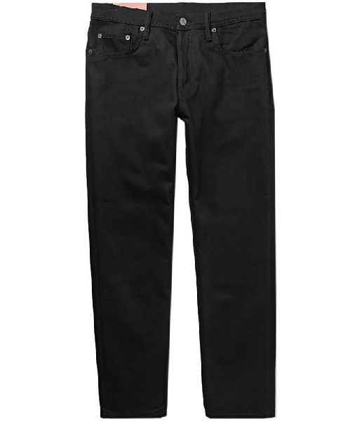 Mens Black Denim Jeans, for Color Fade Proof, Pattern Plain at Rs 850