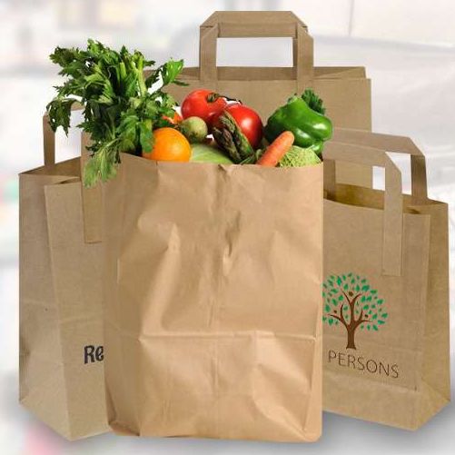 Printed Paper Grocery Bags, Capacity : 5 - 10 Kg