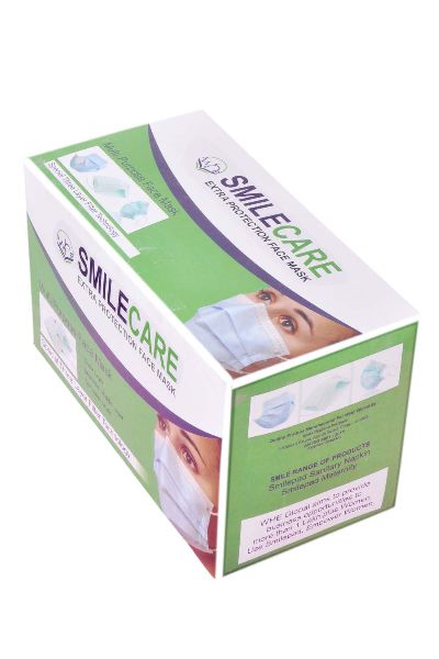 SmilePad Non Woven Surgical Face Mask, for Clinical, Hospital, Laboratory, Color : White