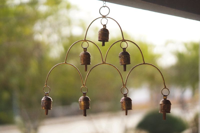 PAINTED Copper HANDMADE BRASS WIND CHIMES, for Gift, Home Decoration, Wedding Decoration, Style : Antique