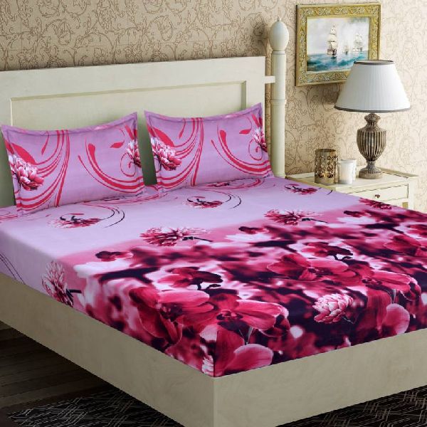 Cotton Double Bed Sheet, for Home, Hotel, Technics : Woven