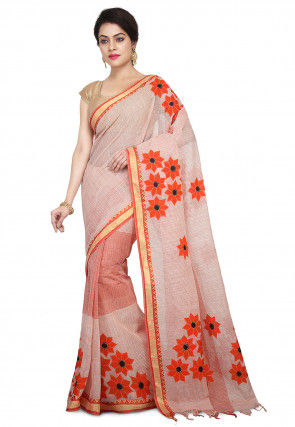 Embroidered Cotton Saree, Occasion : Festival Wear, Party Wear