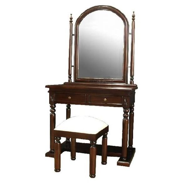 Rectangular Polished Glass Colonial Dressing Table, for Home, Parlour, Pattern : Plain