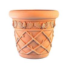 Non Polished Ceramic Decorative Flower Pot, for Outdoor Decoration, Plantation, Feature : Hard Structure