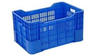 Rectangular HDPE plastic crates, for Fruits, Packing Vegetables, Storage, Style : Mesh, Solid Box