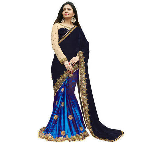 Embroidered Chanderi saree, Technics : Attractive Pattern, Handloom, Washed, Yarn Dyed