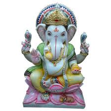 Non Polished Brass Ganesh Statue, for Garden, Home, Office, Shop, Packaging Type : Carton Box, Thermocol Box
