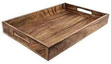 Non Polished Wooden Designer Trays, Feature : Attractive Pattern, Durable, Dust Proof, Eco Friendly