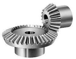 Round Polished Alloy Steel Straight Bevel Gear, for Automobiles, Color : Black, Grey, Silver