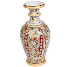 Polished Brass Decorative Flower Vase, for Attractive Design, Durable, Dust Resistance, Fine Finished