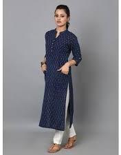 Checked Chanderi designer kurti, Size : L, M, XL, XXL, XXXL