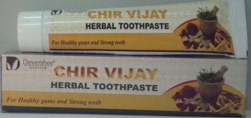 Chir Vijay Herbal Toothpaste, for Teeth Cleaning, Feature : Anti-Bacterial, Whitening