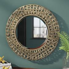 Circular Glass metal Mirror, for Bathroom, Hotels, Household, Size : Large, Medium, Small