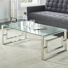 stainless steel coffee table