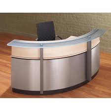 Non Polished Steel reception counter, for Hospital, Hotel, Office, Feature : Attractive Designs, Crack Resistance