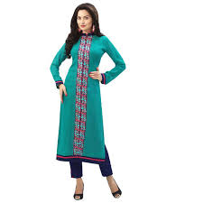 Checked Chanderi Ladies Full Sleeves Kurti, Size : M, XL, XXL