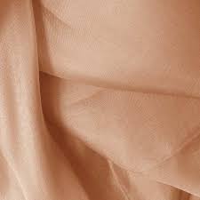 Imported Organza Fabrics Nude Color, Technics : Mulberry, Spun, Woven