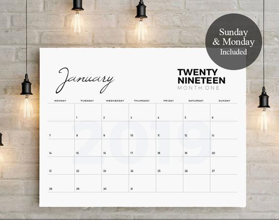 Rectangular Butter Paper Wall Calendar, for Home, Office, Pattern : Printed
