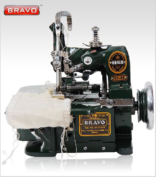 Bravo Electric Semi Automatic 81-24 Overlock Sewing Machine, Color : Green
