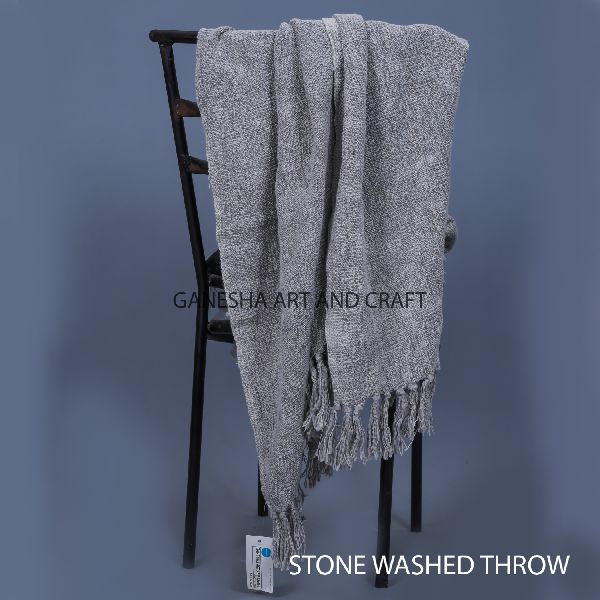 Blanket Throw Stone Washed size 130x160 cm