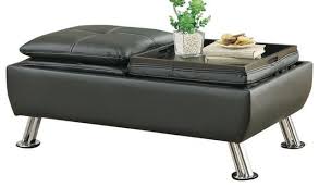 Leatherette Ottoman