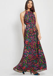 Embroidered maxi dress, Size : L, XL