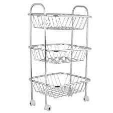 Rectangular Non Polished Stainless Steel Kitchen Rack Trolley, for Putting Utensils, Style : Antique, Modern
