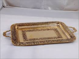 Polished Brass Handicrafts Tray, for Serving, Feature : Durable, Elegant Designs, Fine Finish, Rust Proof
