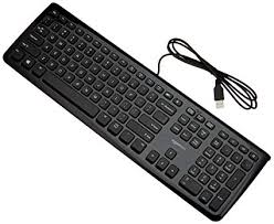 Dell ABS Plastic computer wired keyboards, Color : Black, Creamy, Silver, White