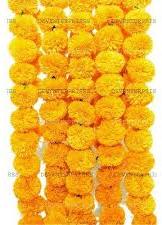 Acrylic Non Polished Artificial Marigold Garlands, for Decorations, Pattern : Dotted, Plain
