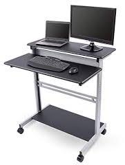 Plastic computer stand, Color : Black, Grey