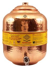 Polished Copper Water Pot, For Home, Hotel, Pooja, Serving, Feature : Elegant Design, Fine Finish