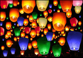 Coloured Paper Sky Lanterns, for Flying, Pattern : Plain, Printed